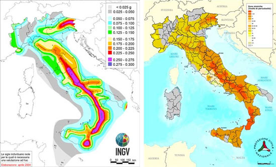 mappa sismica italia