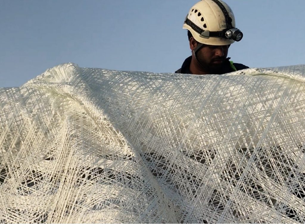 Copertura in tessuto tecnico: una struttura leggera, flessibile e resistente i Mesh Expo Dubai 2020 WIP 1