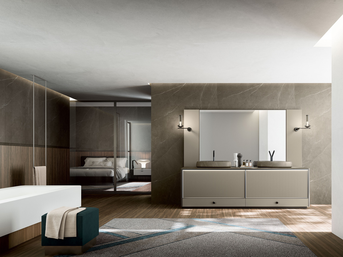 Un progetto versatile e prezioso per la sala da bagno: la nuova collezione di Cerasa HONEY 08 09