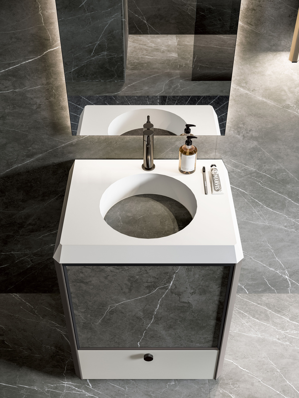 Un progetto versatile e prezioso per la sala da bagno: la nuova collezione di Cerasa HONEY 125