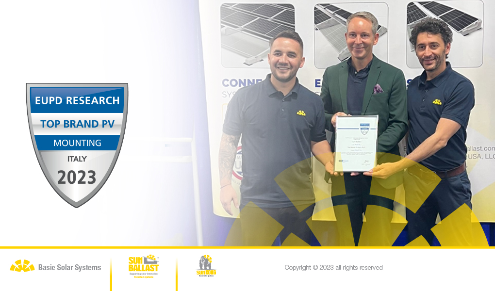Top brand PV 2023: EUPD – Research premia Sun Ballast nella categoria “Mounting” 01 1