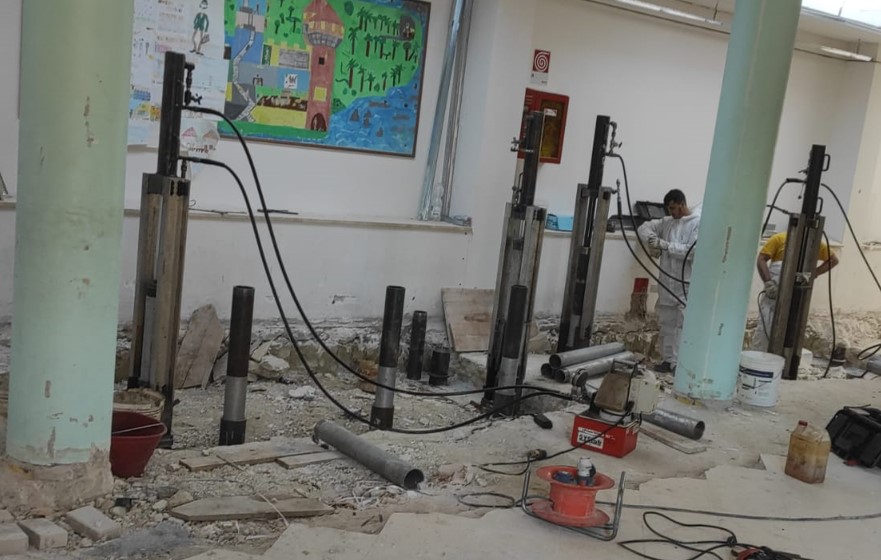 Edilizia scolastica: miglioramento sismico e consolidamento fondamenta con pali precaricati Foto 2