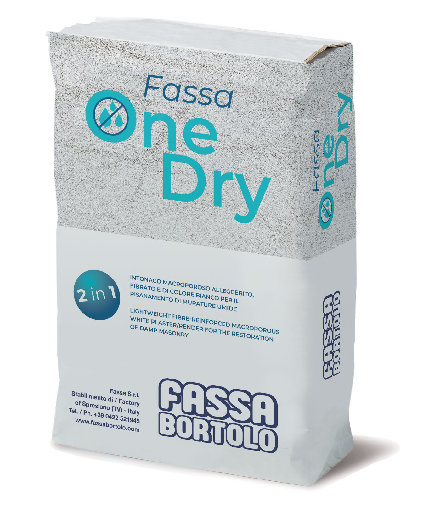 FASSA ONE DRY l'intonaco macroporoso intelligente: l'umidità esce, i sali no FASSA ONE DRY