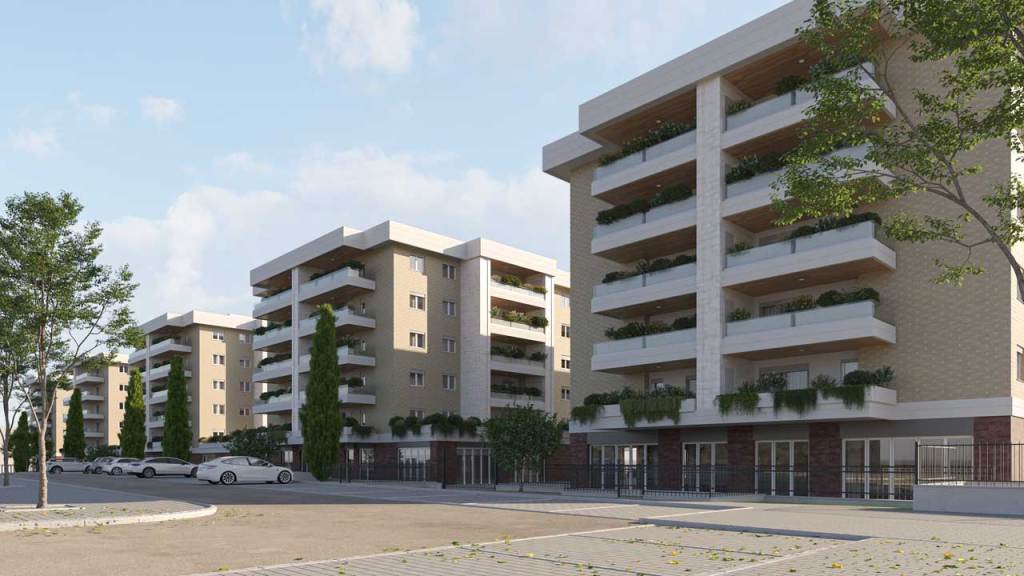 Città Verde a Roma: 440 alloggi gas free con VMC integrata per il nuovo quartiere sostenibile Z4 03 piante
