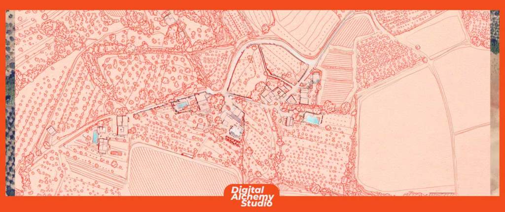 Architectural Prompting: modellare in un prompt, AI e Architettura del Paesaggio 4 Architectural Prompting: modellare in un prompt, AI e Architettura del Paesaggio 05 planimetria Nanobanana DigitalAlchemyStudio