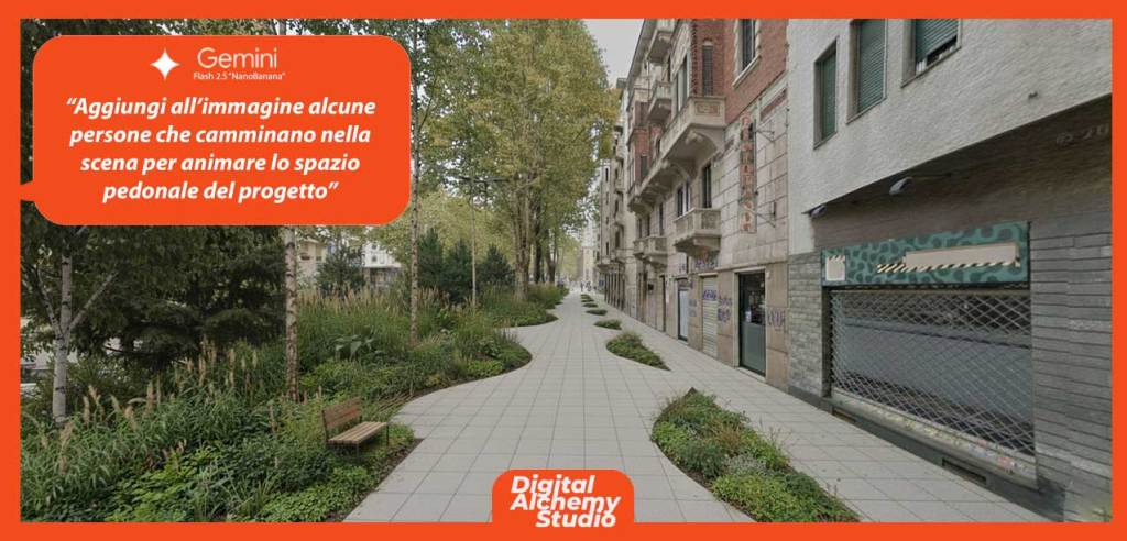 Architectural Prompting: da Street View alla sezione, progettare il paesaggio urbano con Nano Banana 8 Architectural Prompting: da Street View alla sezione, progettare il paesaggio urbano con Nano Banana 08 digitalalchemystudio