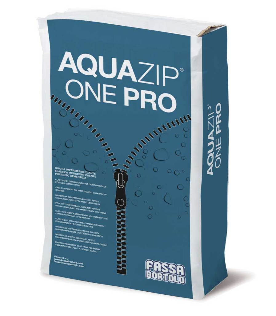 Impermeabilizzazioni elastiche: AQUAZIP® ONE PRO di Fassa Bortolo per una posa precisa anche in verticale AQUAZIP ONE PRO