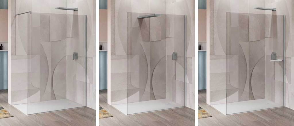Wall di Relax: libertà compositiva e modularità nella zona doccia 2 Wall di Relax: libertà compositiva e modularità nella zona doccia TRE CONFIGURAZIONI