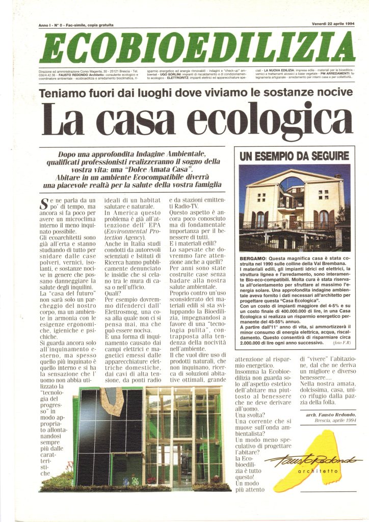 Ecologia del costruire: intervista a Fausto Redondo, pioniere della bioarchitettura img20250801 18532126