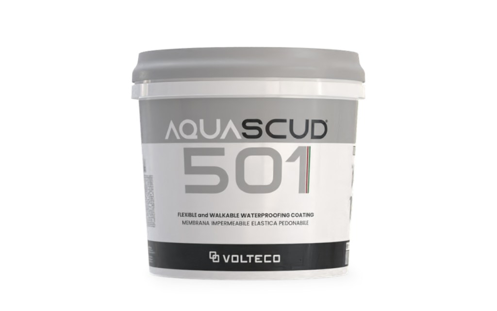 Aquascud 501 di Volteco: la membrana liquida pronta all’uso per l'impermeabilizzazione delle superfici pedonabili AQ 501 grey 1
